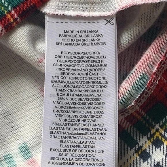 Ralph Lauren Plaid Long Sleeve Knit Top with Pants Pajamas Set 1X NWT - Picture 9 of 9